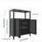 Bamboo Storage Cabinet with Louvered Doors - Large Capacity Freestanding Organizer