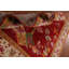 Tapis indien rouge en laine à motif floral rouge 8 x 10