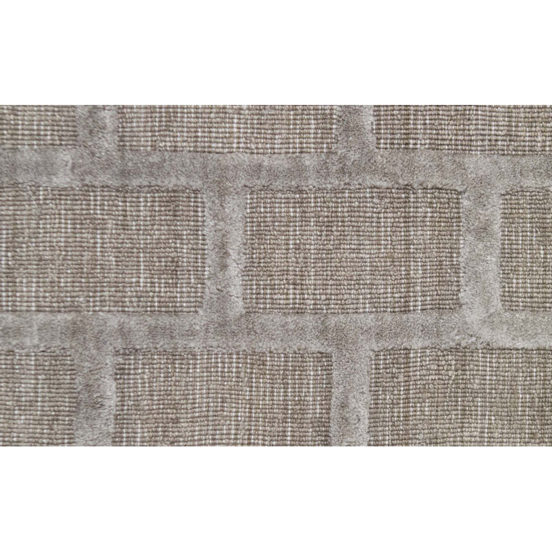 Tapis gris de haute qualité noué à la main