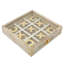 Jeu de table moderne moderne Tic Tac Toe pour le salon - Jeu classique décoratif pour la décoration d'une table basse ou d'une soirée de jeux en famille - 8 po, blanc et or-716845797