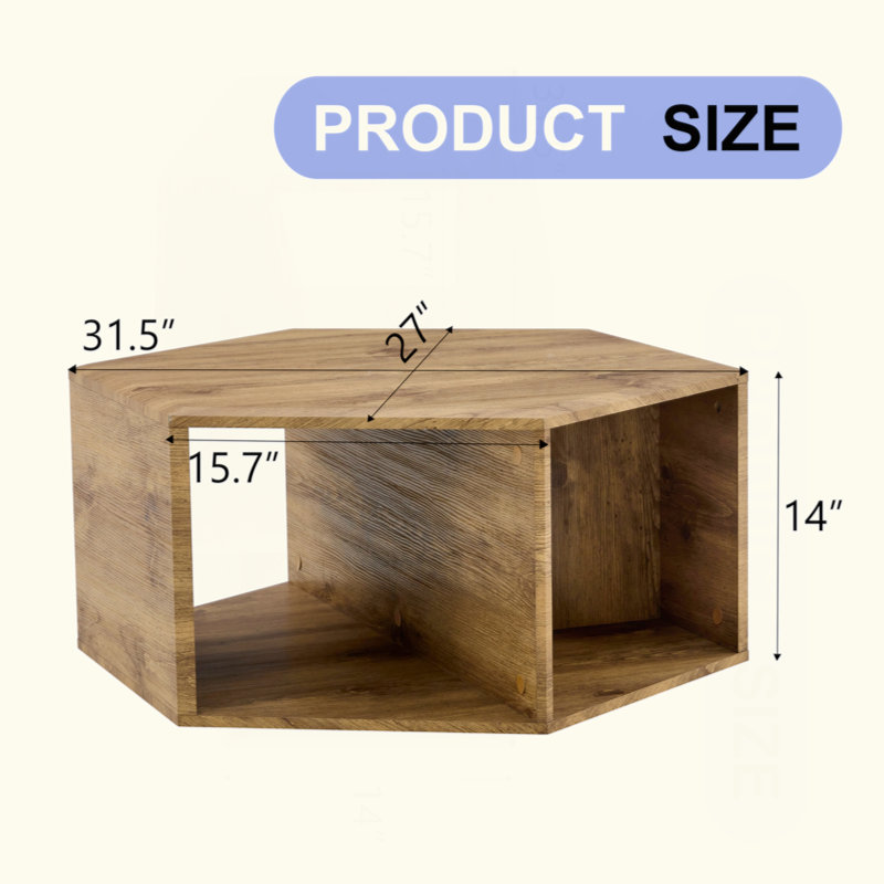 Hexagonal MDF Coffee Table,Multi-Hole Design To Give More Storage Space, Simple And Convenient Design Makes It Suitable For All Kinds Of Style Scenes. 