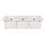  Canapé d'angle extérieur avec traversin blanc