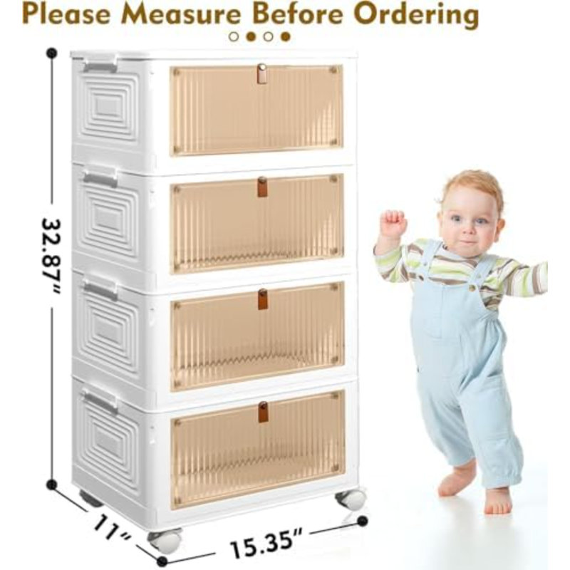 Rangement à 4 niveaux pour bacs et boîtes de rangement