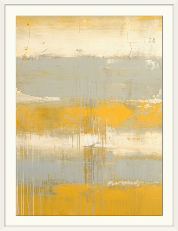 Reproduction d'art graphique, Cadre blanc, H 38 po x l 30 po x P 1 po