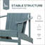 Chaise Adirondack en bois Outsunny