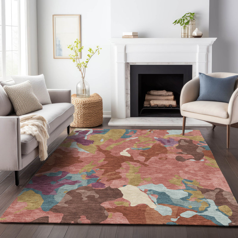 Machine Washable Indoor/Outdoor Oden ACN2161 Modern Rug, Rectangle 10 pi x 14 pi