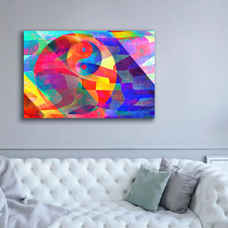 'Color Abstract 3' by Ata Alishahi, Giclee Canvas Wall Art, 40" H x 60" W x 1.5" D