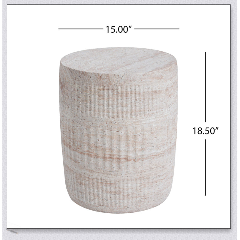 Outdoor/Indoor Lightweight Concrete Side Table With Versatile Design And Durable MGO Construction, Perfect For Any Setting