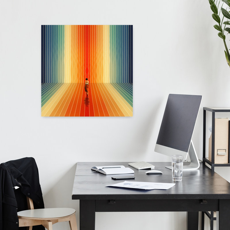 Art contemporain abstrait abstrait coloré, H 18 po x l 18 po