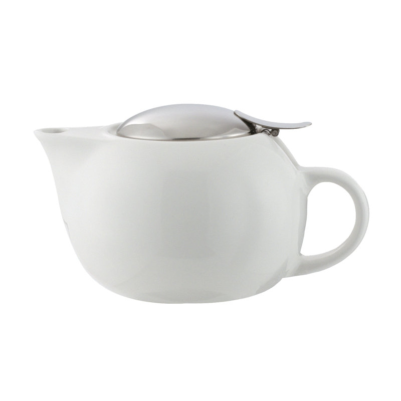Théière en céramique, Blanc, 10 oz