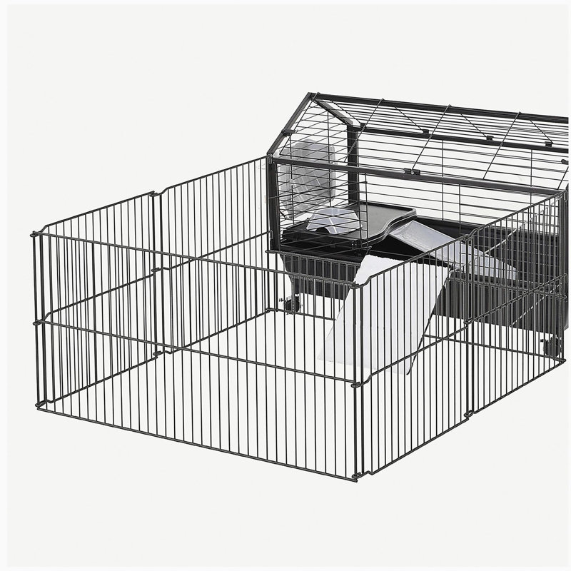 Cage pour petits animaux avec roulettes, bouteille d'eau, L 35 po