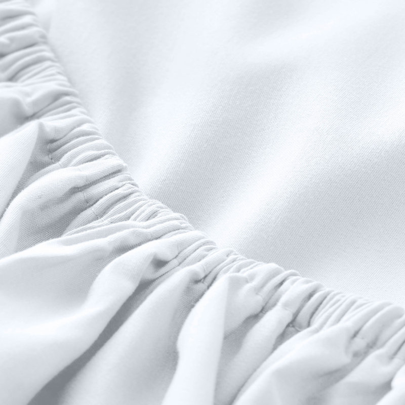 Microfiber Fitted Sheet, Split Queen Fitted Sheet, White