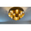 Lustre cylindrique moderne à 10 lumières de 24 po en laiton antique avec abat-jour en métal pour salle à manger ou chambre à coucher