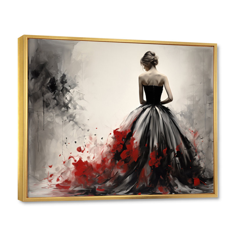 Fashion Fashion - Élégance dévoilée - imprimé, Cadre flottant doré, H 34 po x l 44 po x P 1,5 po