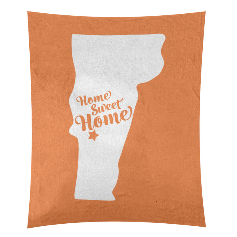 Tapisserie murale Home Sweet Rutland, H 80 po x l 68 po, Orange