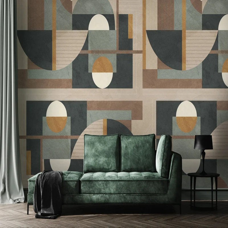 Retro Geometry Harmony, 108'' L x 96'' W