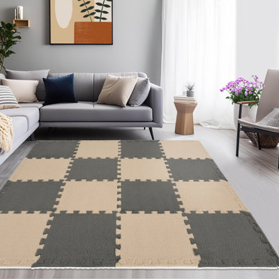 Reith 48'' W x 48'' L Level Loop Polyester Carpet Tile
