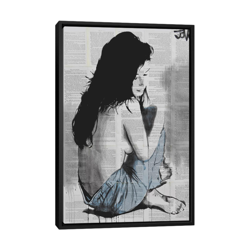 « jeans », reproduction d’art sur toile tendue, H 26 po x l 18 po x P 1,5 po, Toile avec cadre noir, Pas de tapis