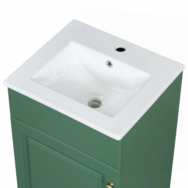 Meuble-lavabo de salle de bain avec lavabo, meuble-lavabo avec tablette de porte et tablette réglable