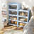 4 Tier Storage Bins With Lids, 23QT Stackable Closet Organizers And Storage With Wheels(Blue)-124323920