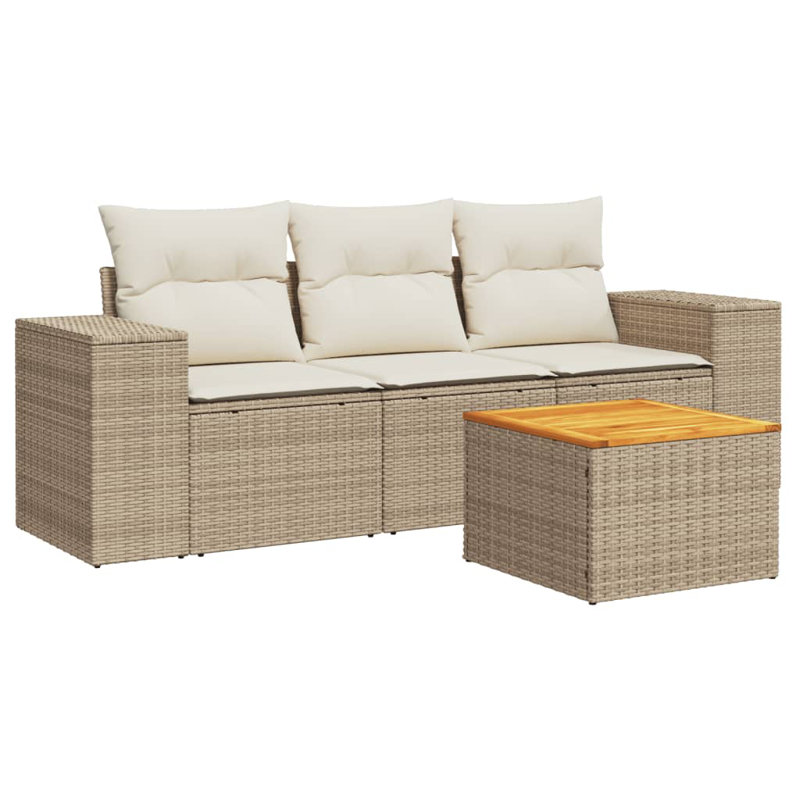 Ensemble de canapé de jardin Vidaxl beige