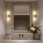 Appliques murales dorées Aleinah 14 po en albâtre moderne avec miroir (ampoules incluses)-951632879-908130823