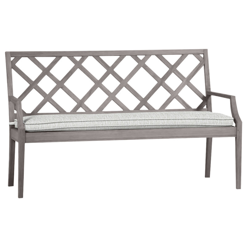Banc d'extérieur en teck Haley, Huître teck, Welt, Perle Bali