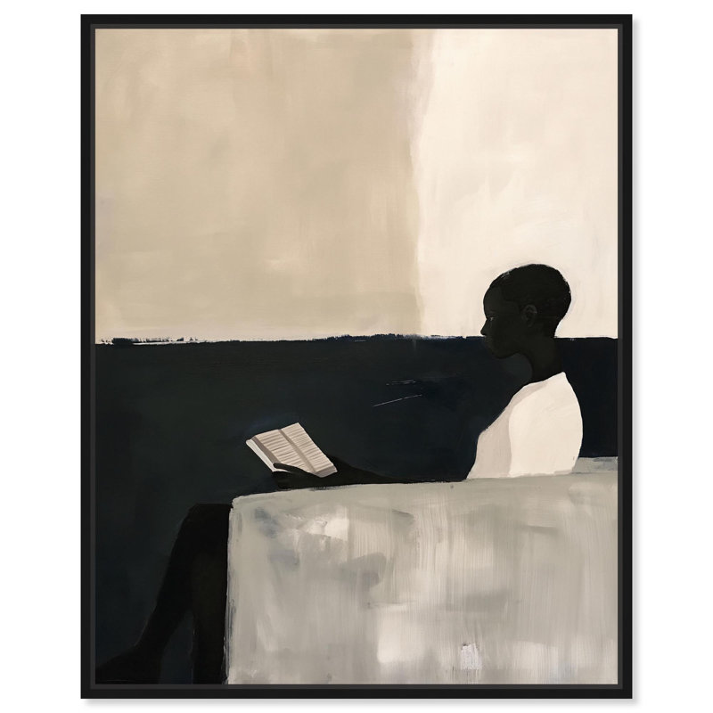 Toile «Void Reader III Modern Boho» par Art Remedy, Cadre noir, H 21 po x l 17 po