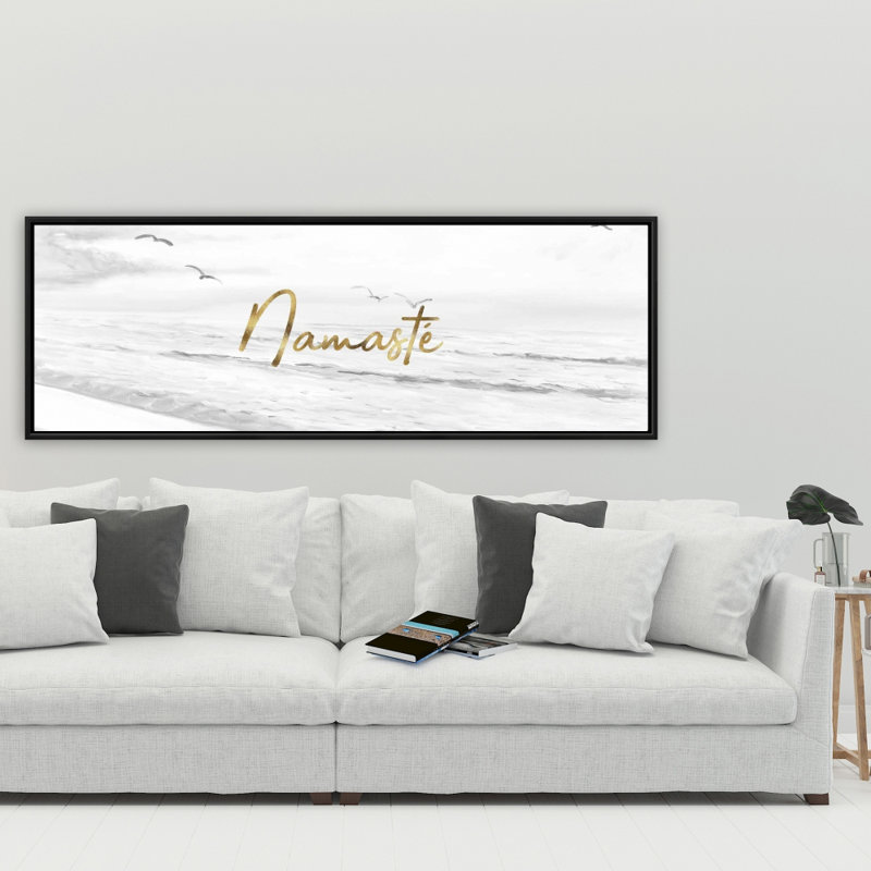 Namaste - Pattern Religion & Spirituality Framed Canvas Art