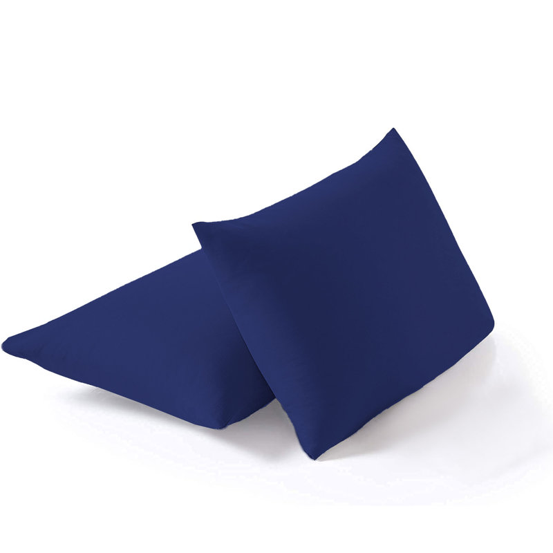 Kotto 100% Polyester Square Oxford Pillowcases, Navy