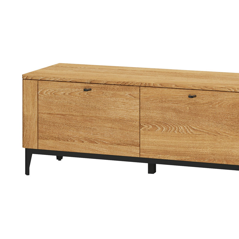 Eastmont Manufactured + Solid Oak Wood 3-Door TV Stand for TVs up to 78"