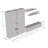 Vong 120" Modern Floating Wall Mounted Entertainment Center with 16-Color LED Lighting, High Gloss Finish-1877415038