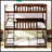 Twin Size Triple Rubber Wood Bunk Bed