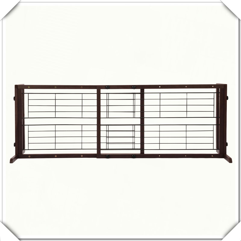 Barrière réglable pour animaux en bois