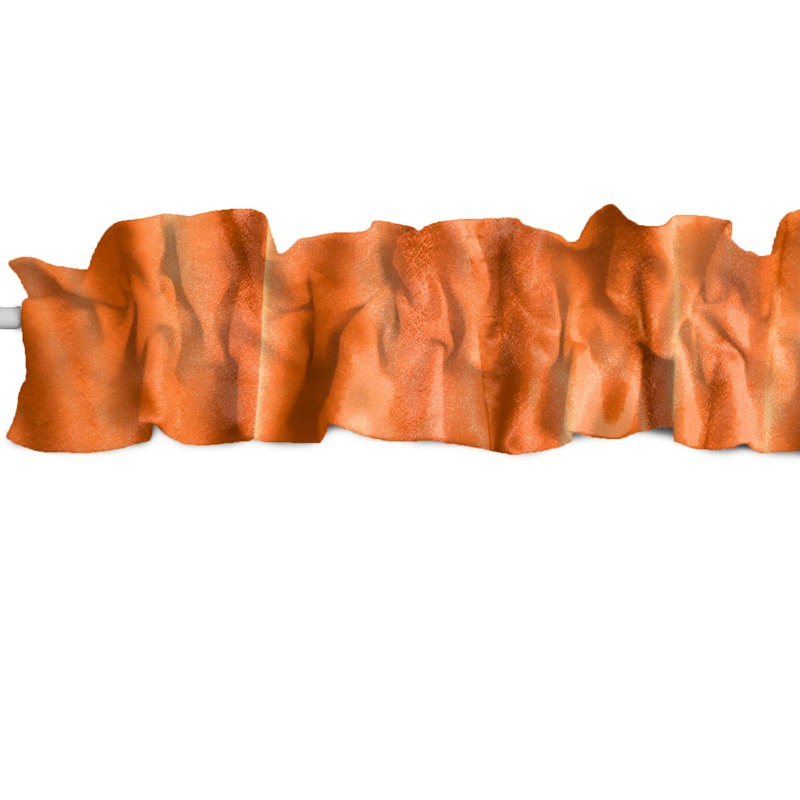 Tailored Window Valance, 120" W x 9" L, Orange