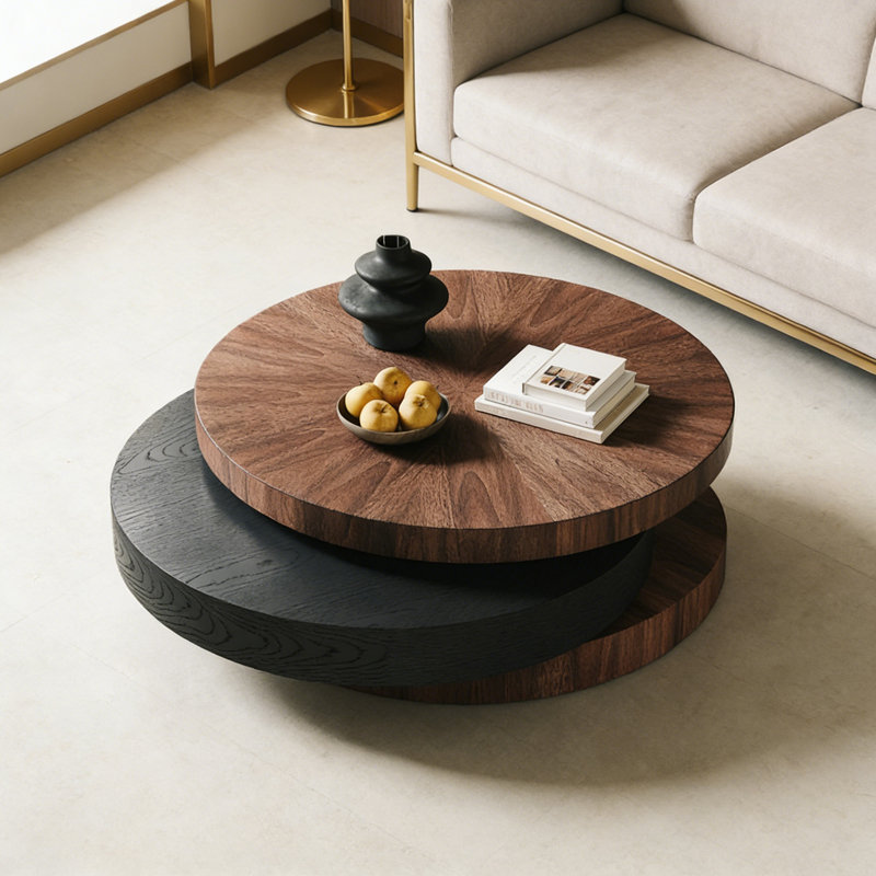 Table basse ronde à 360 °
