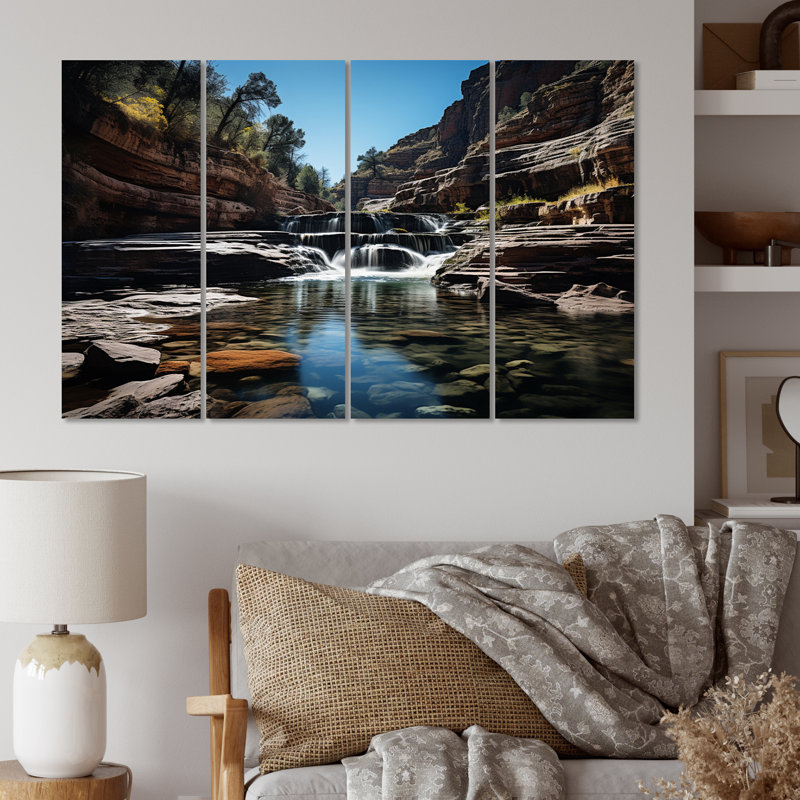 Ensemble de décoration murale 4 cascades éphémères en métal