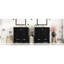 Meuble-lavabo double 60 po, lavabos, rangement intégré, espace de rangement spacieux, tablette de rangement, esthétique moderne-91446602