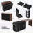 Kitchen Rolling Island Cart with Trash Storage Cabinet,3-Tier Pull-Out Spice Rack-890122081