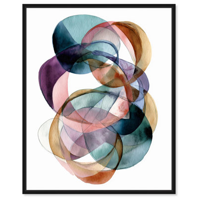 Décoration murale abstraite translucide Knot III par Art Remedy, cadre noir, 16 x 20