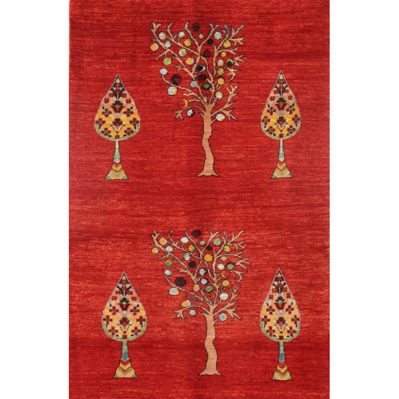 Tapis rouge / or 3 pi 3 po x 5 pi Lilynn