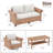 Outdoor 4-piece Rattan Conversation Set With Cushions