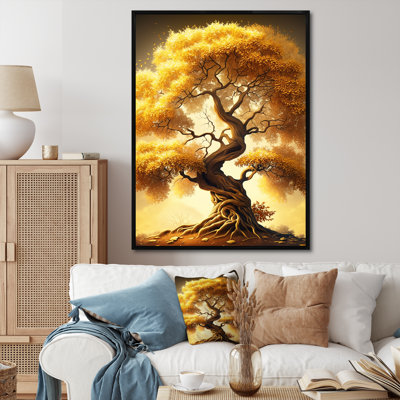 «Majestic Yellow Golden Tree I» sur toile