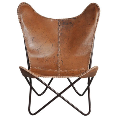 Anti Brown Handmade Butterfly Chair