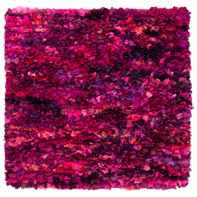 Tapis rose à poils longs Godsey