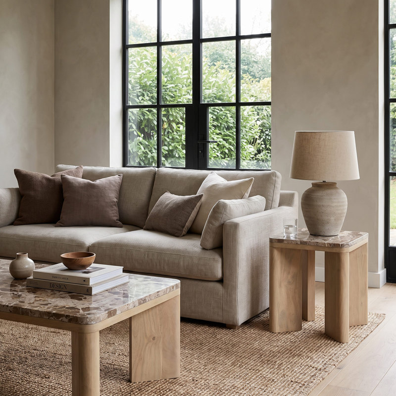 Table basse avec plateau en marbre Calia