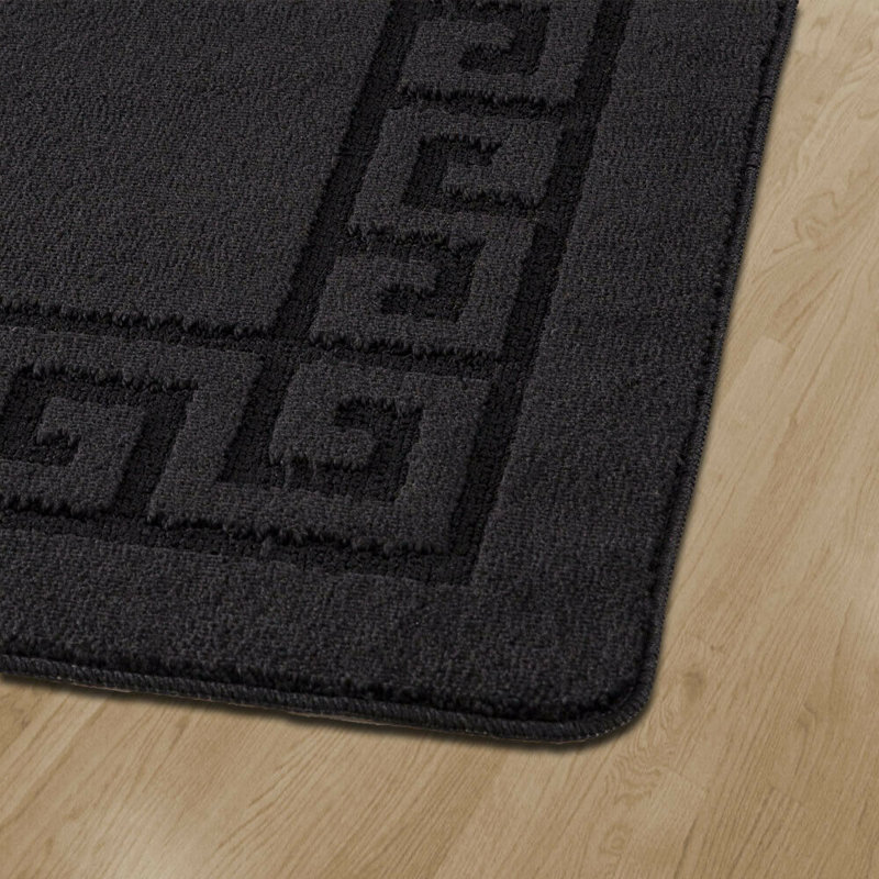 Toni Non-Slip Indoor Doormat, 50cm x 80cm, Black