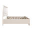 Lit plateforme moderne de luxe avec rangement pour pied de lit et tête de lit en bois clair