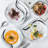 24 Piece Porcelain China Dinnerware Set - Service for 6