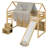 Loft Bed With Slide, Storage Bookcase and Stairs-1777930651-1777930652